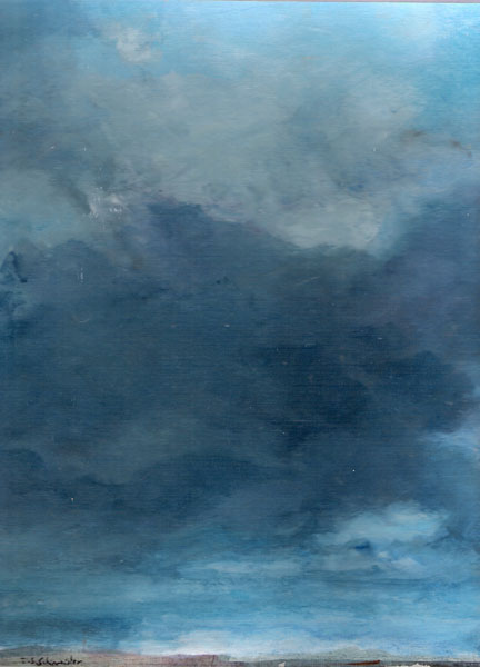Cielo azul  óleo s/tabla  33x27 cm