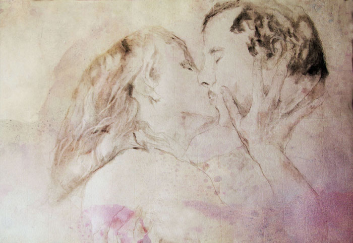 El beso impresión giclée 30 x 42 cm